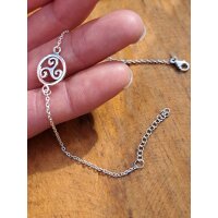 925 Silber Armkette keltisch Triskell Charm Damen Armband Armkettchen ak11
