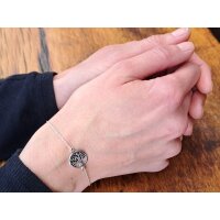 925 Silber Armkette Lebensbaum Weltenesche Charm Damen-Armband Armkettchen ak18