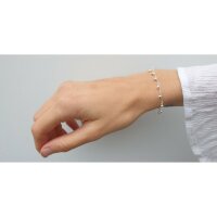 925 Silber Armkette Perlen Charm Damen-Armband Armkettchen-14