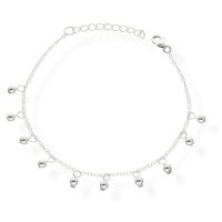 925 Silber Armkette Perlen Charm Damen-Armband Armkettchen ak14