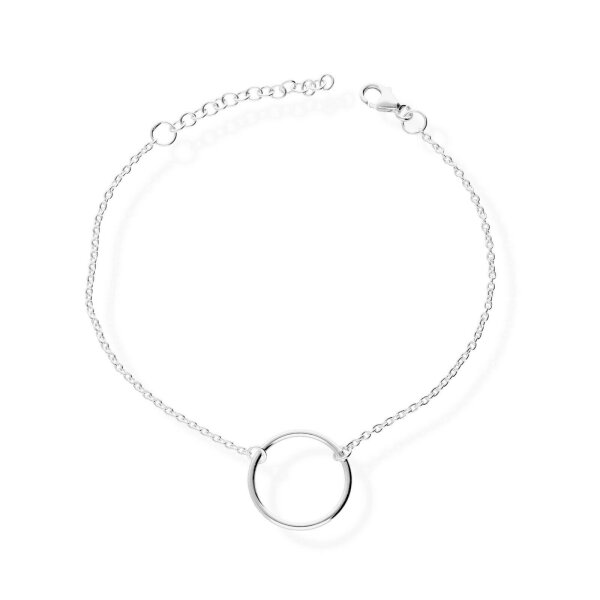925 Silber Armkette Ring Charm Damen-Armband Armkettchen-24