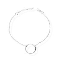 925 Silber Armkette Ring Charm Damen-Armband Armkettchen...