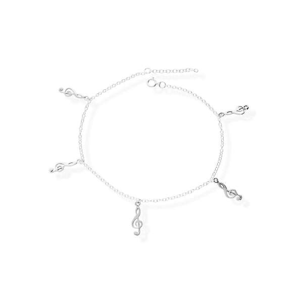 Fußkettchen Silber 925 Notenschlüssel Violinschlüssel