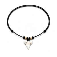 Unisex Surferkette mit Ocean-Anh&auml;nger &amp; Holzperlen | Verstellbare Baumwollkette | 3 Farbvarianten