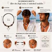 Unisex Surferkette mit Ocean-Anh&auml;nger &amp; Holzperlen | Verstellbare Baumwollkette | 3 Farbvarianten