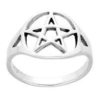 Pentagramm Pentakel 925 Sterling Silber Ring,Motivring  msr4