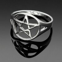 Pentagramm Pentakel 925 Sterling Silber Ring,Motivring  msr4