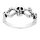 Totenkopf Jolly Roger 925 Silberring,Motivring Bikerring scull msr36