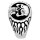 Totenkopfring  925 Sterling Silber Ring,scull ring  msr13