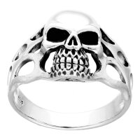 Totenkopfring  925 Sterling Silber Ring,scull ring  msr17