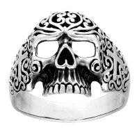 Totenkopfring  925 Sterling Silber Ring,scull ring  msr9