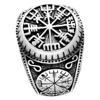 Vegvisir keltischer Kompass  925 Sterling Silber Ring, Siegelring  msr16
