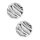 Ohrstecker abstrakte Falten mattiert Sterling Silber 925 Ohrringe