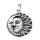 viTalisman Unisex Amulett aus 925 Sterling Silber Kette Anhänger Sonne Mond ma6-30