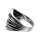 viTalisman Damen Ring 925 Sterling Silber Dunkel Oxidiert sr-9