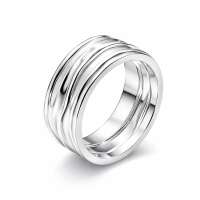 Damenring 925 Sterling Silber matt – Breiter...