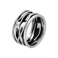 viTalisman Damen Ring 925 Sterling Silber Dunkel Oxidiert sr-14