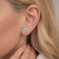 Damen Ohrstecker Spirale 925 Sterling Silber...