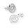 viTALISMAN Damen Ohrringe 925 Silber - Ohrstecker Spirale gebürstet, Silver Stud Earrings Ohrring Sterling für Frauen 23043