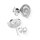 viTALISMAN Damen Ohrringe 925 Silber - Ohrstecker Spirale gebürstet, Silver Stud Earrings Ohrring Sterling für Frauen 23043