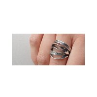 viTalisman Damen Ring 925 Sterling Silber dunkel oxidiert sr-2