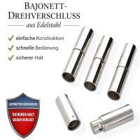 Kautschukkette mit Edelstahl Bajonettverschluss &ndash; Kautschuk Halsband f&uuml;r Anh&auml;nger Damen &amp; Herren