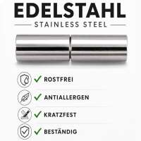 Kautschukkette mit Edelstahl Bajonettverschluss &ndash; Kautschuk Halsband f&uuml;r Anh&auml;nger Damen &amp; Herren