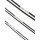 Kautschukband Kautschukkette Halskette Bajonett Dreh Steckverschluss Edelstahl 42cm x 2,0mm