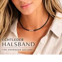 Lederband Kette mit Edelstahl Bajonettverschluss &ndash; Lederkette f&uuml;r Anh&auml;nger Damen &amp; Herren