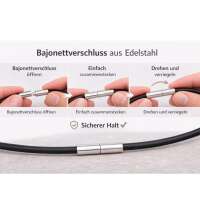 Lederband Kette mit Edelstahl Bajonettverschluss &ndash; Lederkette f&uuml;r Anh&auml;nger Damen &amp; Herren