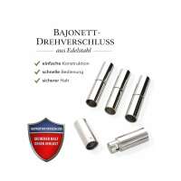 Lederband Kette mit Edelstahl Bajonettverschluss &ndash; Lederkette f&uuml;r Anh&auml;nger Damen &amp; Herren