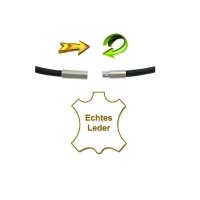 Lederband Kette mit Edelstahl Bajonettverschluss unisex