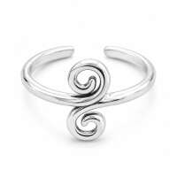 Zehenring 925 Silber – Größenverstellbar...