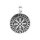 viTalisman Unisex Amulett Kettenanhänger keltisch Aegishjalmur aus 925 Sterling Silber geschwärzt 36204