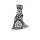 viTalisman Unisex Amulett Kettenanhänger keltisch Wikinger Axt aus 925 Sterling Silber geschwärzt 36208