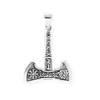 viTalisman Unisex Amulett Kettenanh&auml;nger keltisch keltische Doppelaxt aus 925 Sterling Silber geschw&auml;rzt 36011