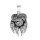 viTalisman Unisex Amulett Kettenanhänger keltisch Fenrir Wolfstatze aus 925 Sterling Silber geschwärzt 36012