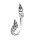 viTalisman Unisex Amulett Kettenanhänger symbolisch Hei Matau Haken aus 925 Sterling Silber geschwärzt 36013