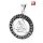 viTalisman Unisex Amulett Kettenanhänger keltisch Valknut mit Runen aus 925 Sterling Silber geschwärzt 36014