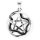 viTalisman Unisex Amulett Kettenanhänger symbolisch Schlange Pentagramm aus 925 Sterling Silber geschwärzt 36015
