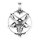 viTalisman Unisex Amulett Kettenanhänger symbolisch Pentagramm Baphomet aus 925 Sterling Silber geschwärzt 36020