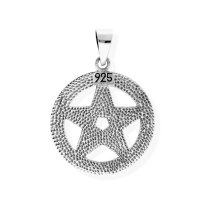 viTalisman Unisex Amulett Kettenanh&auml;nger symbolisch Runen Pentagramm aus 925 Sterling Silber geschw&auml;rzt 36025