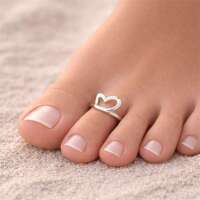 Zehenring Damen 925 Sterling Silber &ndash; verstellbarer Fu&szlig;ring | verschiedene Designs zur Auswahl | Toe Ring