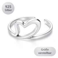 Zehenring Damen 925 Sterling Silber &ndash; verstellbarer Fu&szlig;ring | verschiedene Designs zur Auswahl | Toe Ring