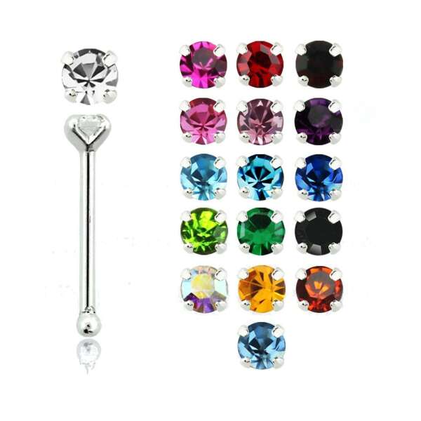 Feiner Nasenschmuck 925 Silber mit Zirkonia – dezenter Nose Stud / Ring für Damen