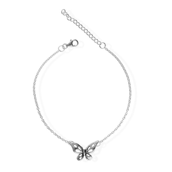 925 Silber Fußkette Schmetterling  Charm Damen Fußband Fußkettchen Fk58