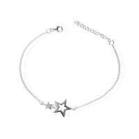 925 Silber Armkette Stern Sterne Charm Damen-Armband Armkettchen ak60