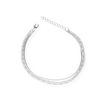 925 Silber Armkette Schlangen Figaro Venezianer Damen Armband Armkettchen bracelet ak69
