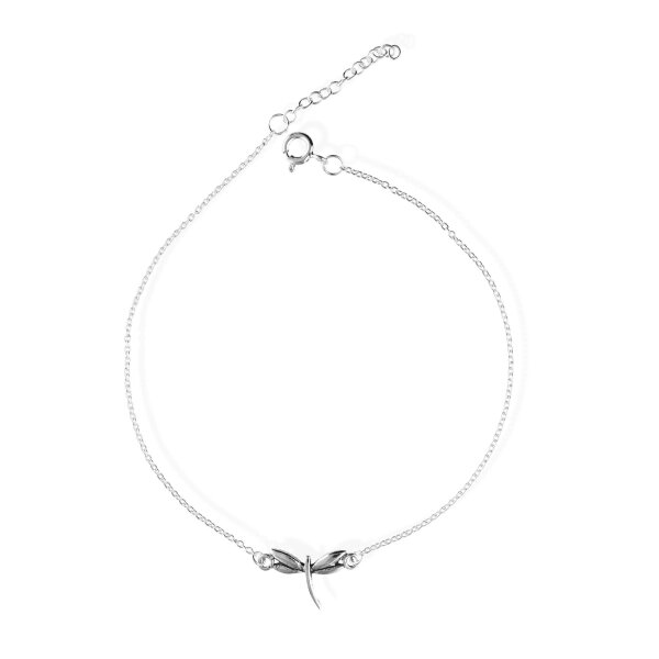 925 Silber Fußkette Libelle Charm Damen Fußband Fußkettchen Fk59