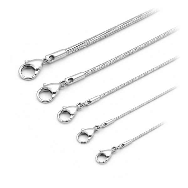 Schlangenkette Edelstahl 316L mit Karabinerverschluss – unisex Halskette